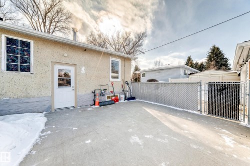 View of patio with a gate - 3634 113 Avenue, Edmonton, AB - Outdoor