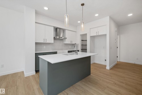 915 19 Avenue, Edmonton, AB - Indoor Photo Showing Kitchen With Double Sink With Upgraded Kitchen