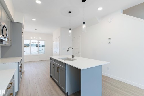 4574 Warbler Loop, Edmonton, AB - Indoor Photo Showing Kitchen With Double Sink With Upgraded Kitchen