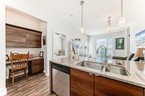 406 2590 Anderson Way, Edmonton, AB - Indoor Photo Showing Kitchen With Double Sink
