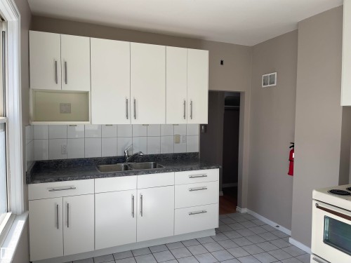 11161 96 Street, Edmonton, AB - Indoor Photo Showing Kitchen With Double Sink