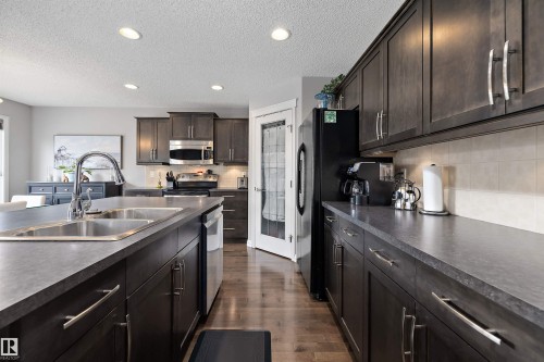 1310 114B Street, Edmonton, AB - Indoor Photo Showing Kitchen With Double Sink