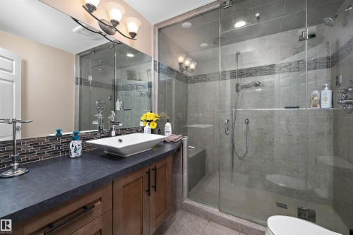 Basement bath has a steam shower! - 1310 114B Street, Edmonton, AB - Indoor Photo Showing Bathroom