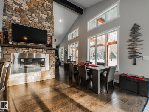 231 75 Street, Edmonton, AB - Indoor Photo Showing Living Room With Fireplace