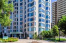The property is a high-rise building with a concrete facade and numerous windows - 102 11826 100, Edmonton, AB  - Outdoor With Facade 