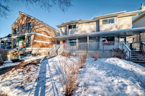 View of front of house featuring a porch - 11609 125 Street, Edmonton, AB - Outdoor With Deck Patio Veranda