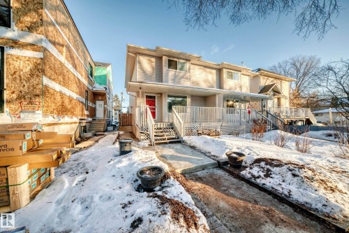 View of front of home - 11609 125 Street, Edmonton, AB - Outdoor With Deck Patio Veranda