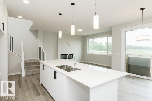 3945 Wren Loop, Edmonton, AB - Indoor Photo Showing Kitchen With Double Sink With Upgraded Kitchen