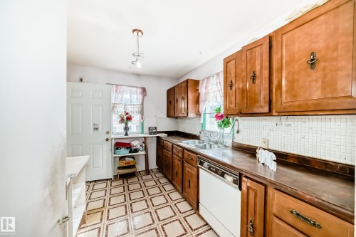 11239 97 Street, Edmonton, AB - Indoor Photo Showing Kitchen With Double Sink