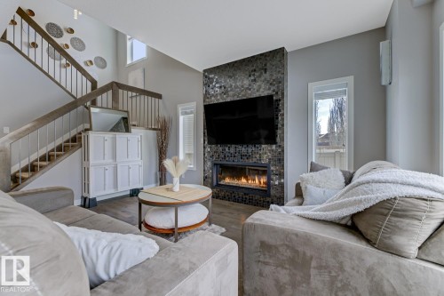 1251 Secord Landing, Edmonton, AB - Indoor With Fireplace