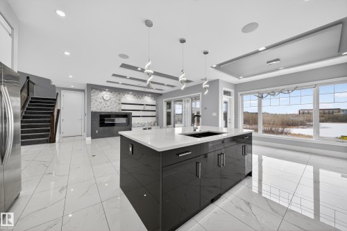 4112 8 Street, Edmonton, AB - Indoor Photo Showing Kitchen With Double Sink With Upgraded Kitchen