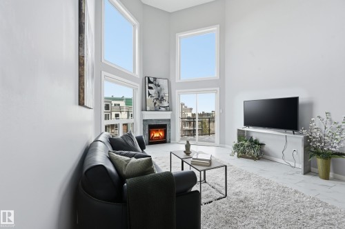 501 7905 96 Street, Edmonton, AB - Indoor Photo Showing Living Room With Fireplace