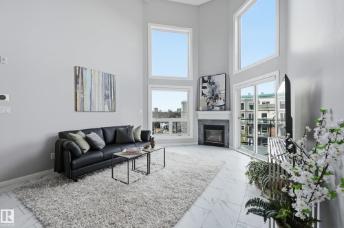 501 7905 96 Street, Edmonton, AB - Indoor Photo Showing Living Room With Fireplace