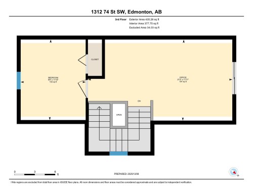 View of floor plan / room layout on the huge loft space located on the 3rd level. - 1312 74 Street, Edmonton, AB - Other