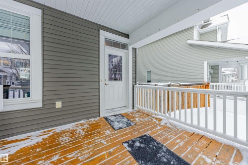 Entrance to property featuring a large verandah. - 1312 74 Street, Edmonton, AB - Outdoor With Deck Patio Veranda With Exterior