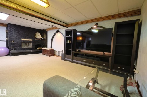 37 Armstrong Crescent, Leduc, AB - Indoor With Fireplace