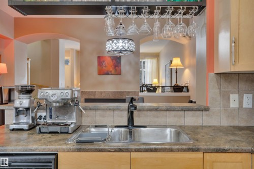 9555 73 Avenue, Edmonton, AB - Indoor Photo Showing Kitchen With Double Sink