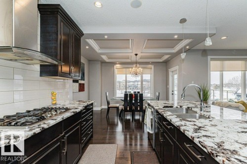 610 Albany Way, Edmonton, AB - Indoor Photo Showing Kitchen With Double Sink With Upgraded Kitchen