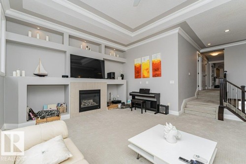 610 Albany Way, Edmonton, AB - Indoor With Fireplace
