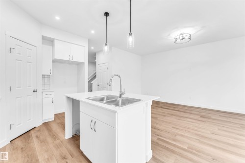 1216 13 Avenue, Edmonton, AB - Indoor Photo Showing Kitchen With Double Sink