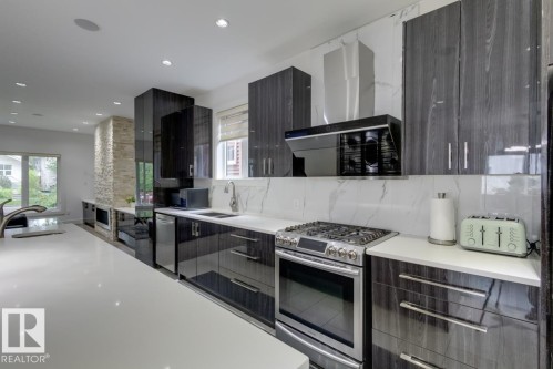 11045 85 Avenue, Edmonton, AB - Indoor Photo Showing Kitchen With Double Sink
