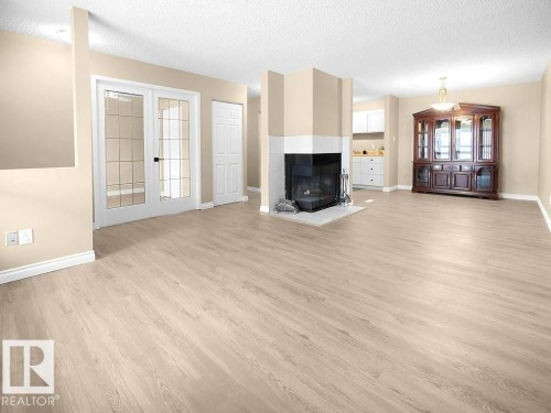 9345 172 Street, Edmonton, AB - Indoor Photo Showing Living Room With Fireplace
