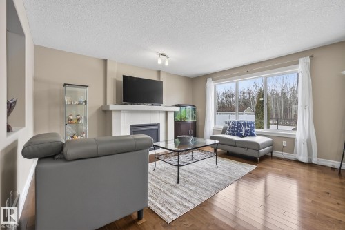 12152 172 Avenue, Edmonton, AB - Indoor Photo Showing Living Room With Fireplace