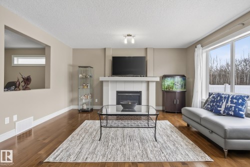 12152 172 Avenue, Edmonton, AB - Indoor Photo Showing Living Room With Fireplace