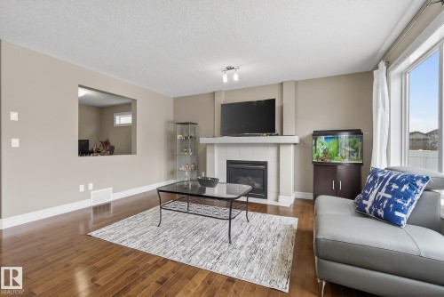 12152 172 Avenue, Edmonton, AB - Indoor Photo Showing Living Room With Fireplace