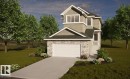 The property features a two-story design with a prominent garage, a paved driveway, and stone accents on the facade - 16 Grayson Green, Stony Plain, AB  - Outdoor 