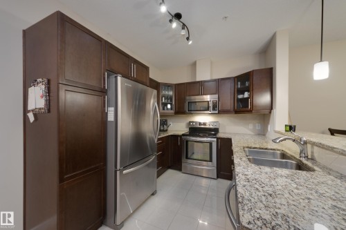 317 6083 Maynard Way, Edmonton, AB - Indoor Photo Showing Kitchen With Double Sink