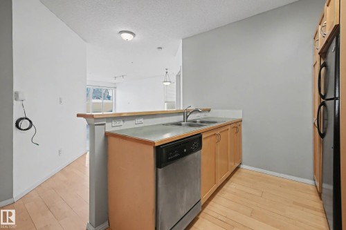 111 11039 83 Avenue, Edmonton, AB - Indoor Photo Showing Kitchen With Double Sink