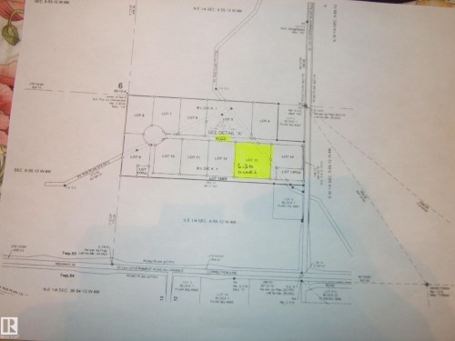 Survey Plot Plan. Illustrating the property's boundaries and lot divisions - Se 6-55-12 W 4Th, Rural Two Hills County, AB 