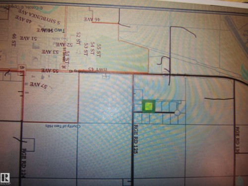 Property Map. Indicating the location of the property within its geographical context - Se 6-55-12 W 4Th, Rural Two Hills County, AB 