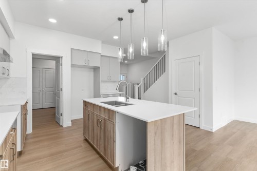2728 188 Street, Edmonton, AB - Indoor Photo Showing Kitchen With Double Sink With Upgraded Kitchen