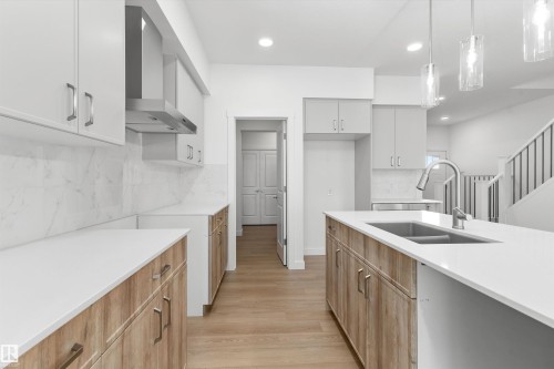 2728 188 Street, Edmonton, AB - Indoor Photo Showing Kitchen With Double Sink With Upgraded Kitchen