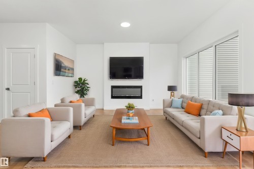 2728 188 Street, Edmonton, AB - Indoor Photo Showing Living Room With Fireplace
