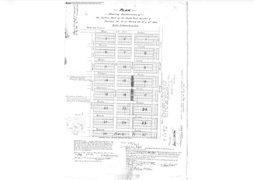 Subdivision Plan. Illustrating the layout of plots within a specified section of land - 10643 66 Avenue, Edmonton, AB - Other