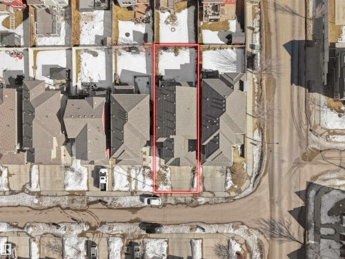 Aerial Image. Highlighting the property boundaries and surrounding structures - 4405 Crabapple Landing Landing, Edmonton, AB - 