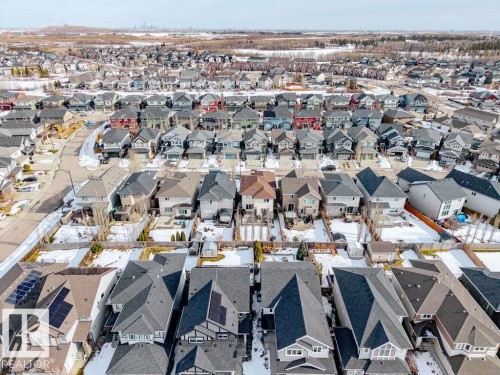 Aerial view of the neighborhood showcasing numerous residential properties with pitched roofs - 13024 206 Street, Edmonton, AB - Outdoor With View