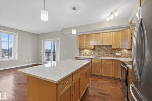 408 10530 56 Avenue, Edmonton, AB - Indoor Photo Showing Kitchen With Stainless Steel Kitchen With Upgraded Kitchen