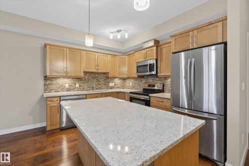 408 10530 56 Avenue, Edmonton, AB - Indoor Photo Showing Kitchen With Stainless Steel Kitchen With Upgraded Kitchen