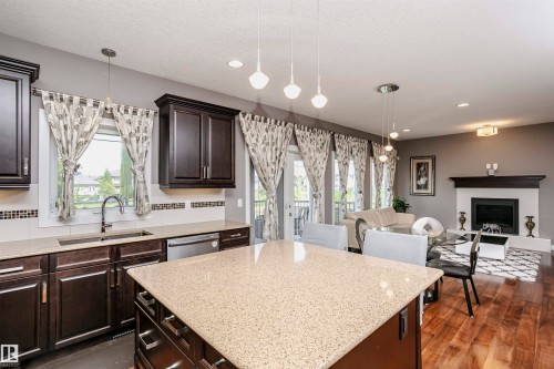 15848 13 Avenue, Edmonton, AB - Indoor Photo Showing Other Room With Fireplace
