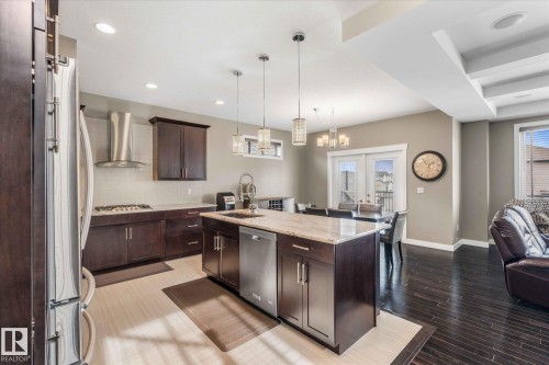 64 Hilldowns Drive, Spruce Grove, AB - Indoor Photo Showing Kitchen With Upgraded Kitchen