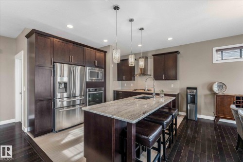 64 Hilldowns Drive, Spruce Grove, AB - Indoor Photo Showing Kitchen With Upgraded Kitchen
