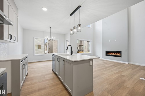 3036 Dixon Landing Landing, Edmonton, AB - Indoor Photo Showing Kitchen With Upgraded Kitchen