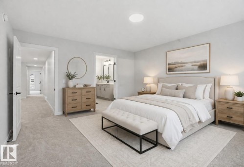 Virtually staged - 3036 Dixon Landing Landing, Edmonton, AB - Indoor Photo Showing Bedroom