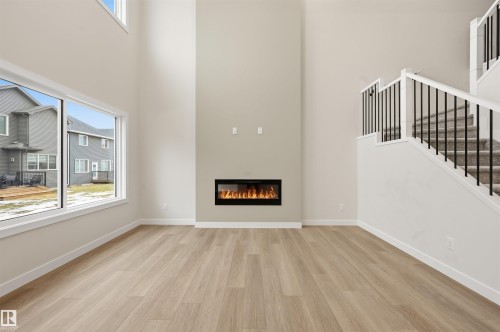 3036 Dixon Landing Landing, Edmonton, AB - Indoor With Fireplace