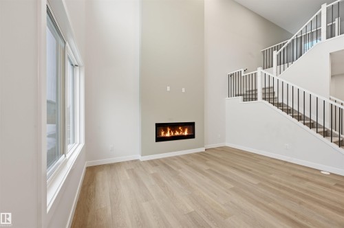 3036 Dixon Landing Landing, Edmonton, AB - Indoor With Fireplace