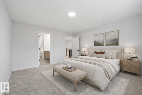 Virtually staged - 3230 Dixon Way, Edmonton, AB - Indoor Photo Showing Bedroom
